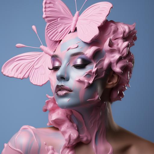 skin candy woman butterfly cotton candy glaze