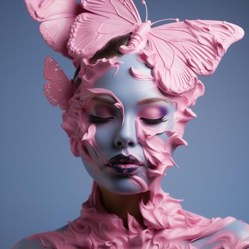 skin candy woman butterfly cotton candy glaze