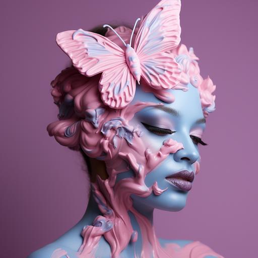 skin candy woman butterfly cotton candy glaze