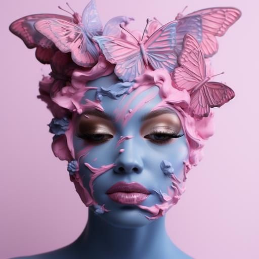 skin candy woman butterfly cotton candy glaze