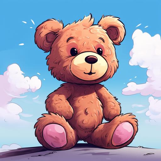 teddy bear drawing cartoon colour