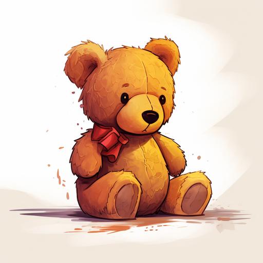 teddy bear drawing cartoon colour