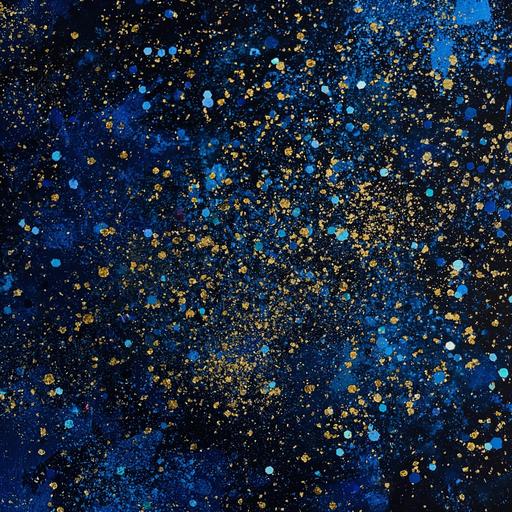 abstract pattern of coarse glitter, blue ad gold --ar 1:1 --v 6.0
