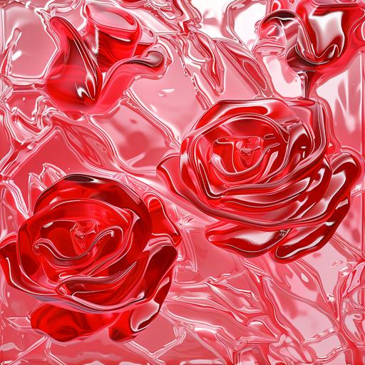 *red and pink mural, pattern,rose , glass surface ,intensely detailed, intensely realistic, high resolution, high definition --stylize 50 --v 6.0