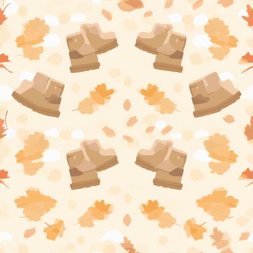 8-bit pixel art of a pair of autumn boots, autumn aesthetic, simple, minimalist 2d vector, pale tones, soft umber palette, feminine, --tile