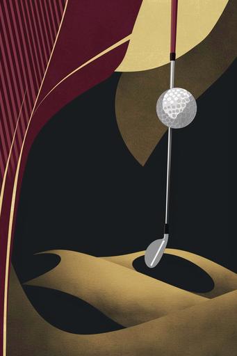 a modern golf invitation poster includes date and time and poster header, gold, burgundy and black accent, 32k, --ar 2:3 --v 6.0