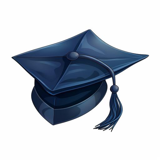 ICON DARK BLUE ACADEMICIAN'S HAT ON A WHITE BACKGROUND