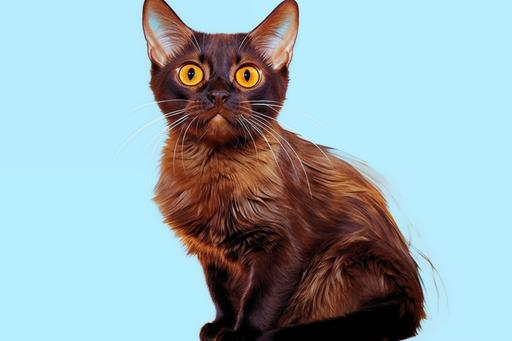 disney cartoon style, close up cat, sitting up,gold backgrond, big eyes,exagerate nose, floppy ears whimsy touch, vibrant colour, --ar 3:2