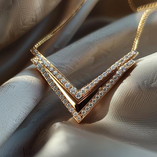 elegance modern diamond geometric necklace design