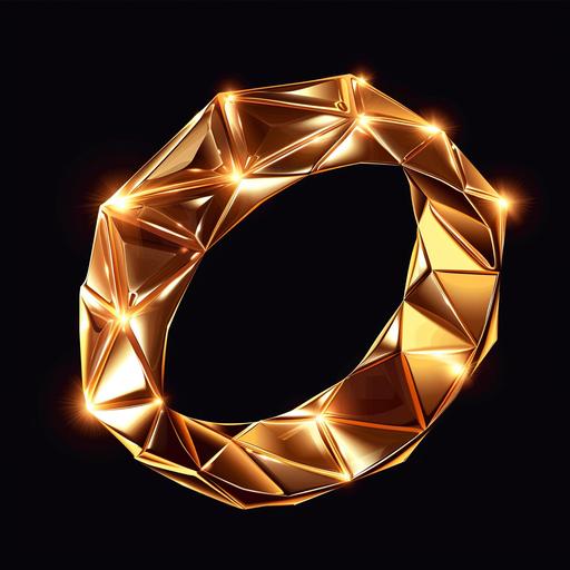 matrix gold ring vector design star geometric gold modern