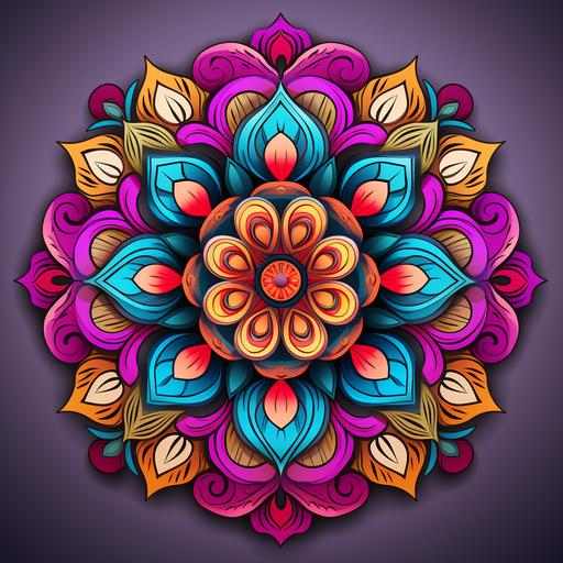 create a mandala book cover for a mandala affirmation coloring book , using clean lines