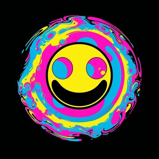 90’s hippie style smiley face logo --s 250 --niji 5