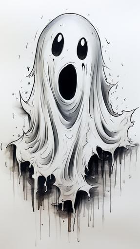 easy drawing ghost, --ar 9:16