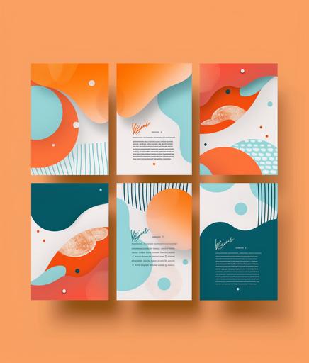 Design a warm and inviting flyer, with three main sections, The design should incorporate shades of pastel orange and bright blue, playful fonts, flat design, eye catching design, intriguing layout, --ar 6:7 --v 6.0