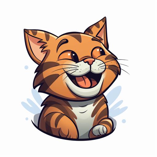 logo cartoon smiling tabby cat