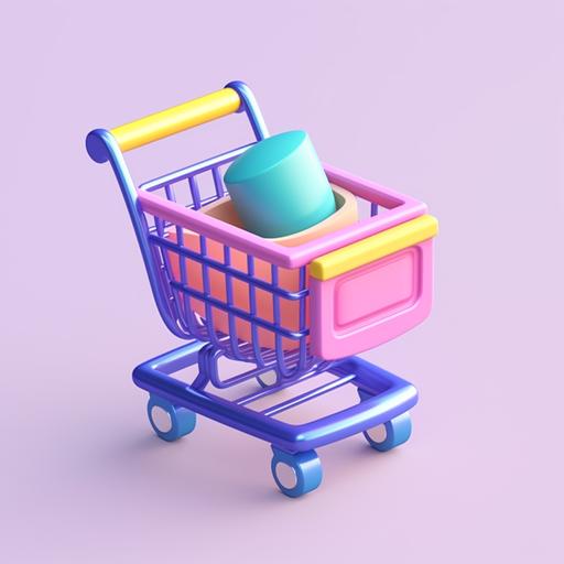 A 3d shopping cart icon
