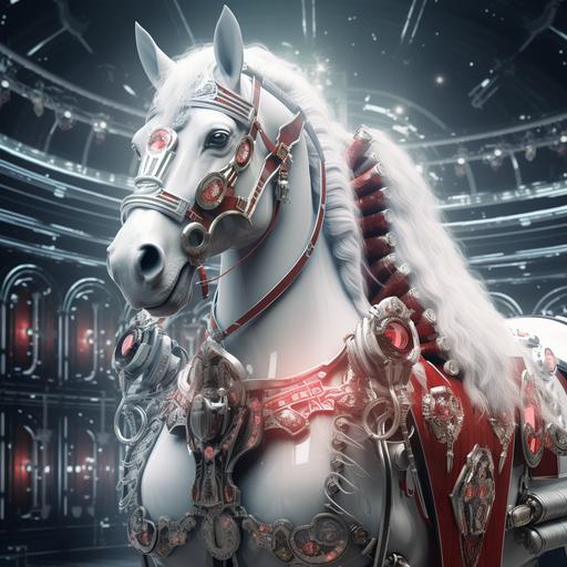 A Horse-Powered Christmas Celebration futuristic style