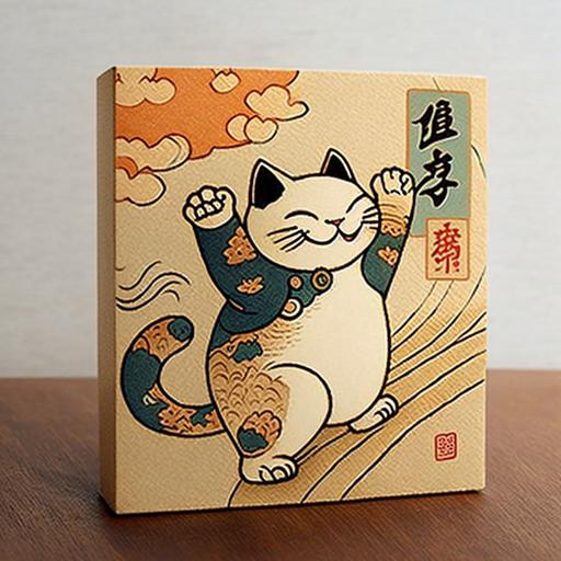 A Japanese Lucky Cat, also known as Maneki-Neko, graces the back of the canvas with its iconic raised paw, symbolizing good luck and fortune. The intricate details of its design, from its mesmerizingly waving arm to its playful grin, give the tattoo a sense of life and character. This mythical feline figure serves as a beautiful and meaningful addition to any collection of body art.
