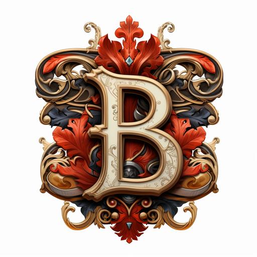 A Letter B with a Crown in a tattoo style