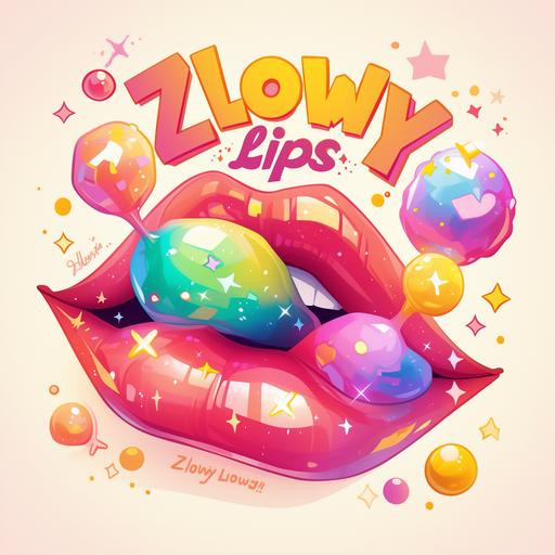 A Playful and Whimsical style logo for a lip gloss company named 