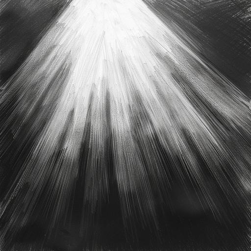 A black and white pencil sketch of abstract light beams. pencil sketch. minimal.