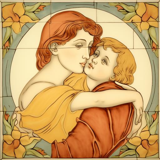 A classic image for Mother's Day clipart is a mother and child, representing the special bond between a mother and her child--tile --v 5