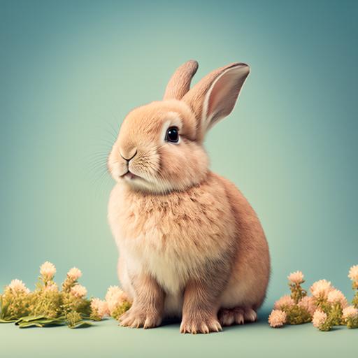 A cute rabbit as a wallpaper