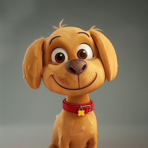 A dog called tufinho who will be a children's cartoon character for children aged 0 to 7 years old.