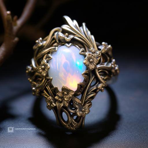 A elf magic white opal ring