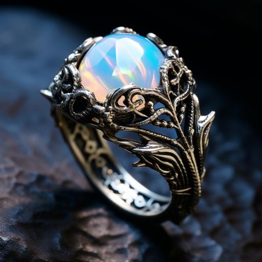 A elf magic white opal ring