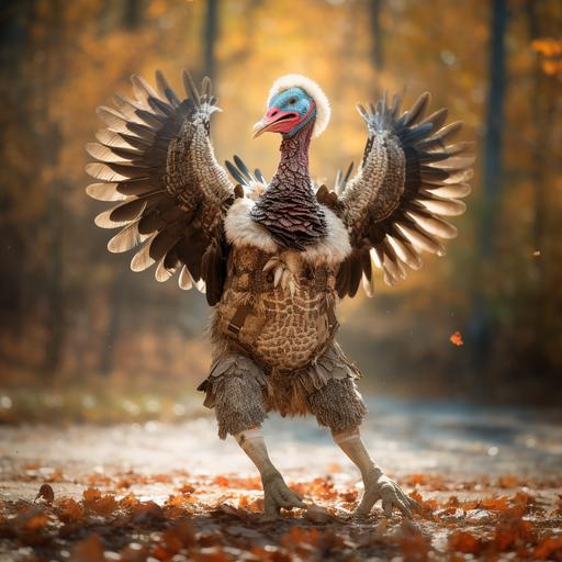 A funny dancing turkey for thanks giving