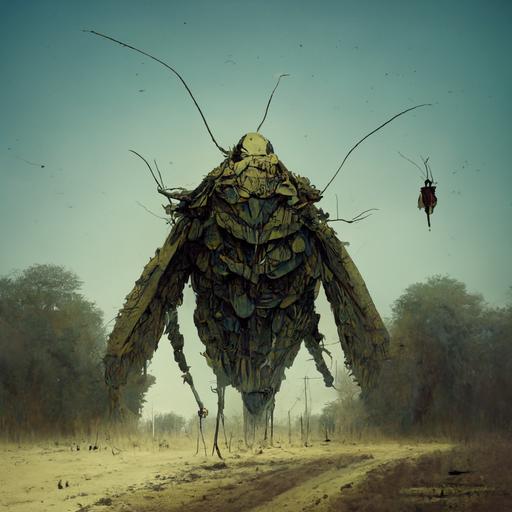 A giant locust that eats people