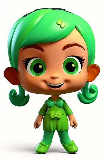 A happy and kawaii cartoon shamrock character::2 wearing a superhero outfit, cute, adorable, happy:: by Pixar:: Text, word, title, phrase, font, letters, names, slogan, frame, signature, watermark, caption, legend::-0.5 --ar 2:3 --v 5