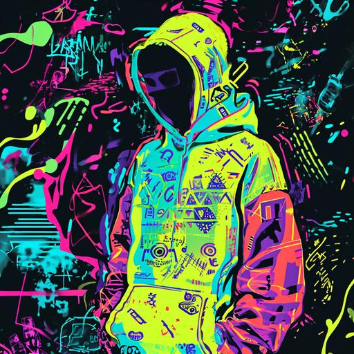 A man in a red hoodie adorned with abstract geometric patterns, modern themes, bright orange, [Yayoi Kusama]( pixelwave, cyberpunk, [Banksy](:: A dimly lit sweatshirt with a science-themed design, in the style of deep green and black, technology-focused, low-res image, futuristic motifs, 2nd version:: The woman is sitting in front of a chair, wearing a vibrant yellow sweatshirt with a floral print, inspired by nature, pastel hues, [Vincent van Gogh]( botanicalcore, [Claude Monet](:: A man in casual attire, surrounded by modern art, wearing a neon green sweatshirt with a glitch design, neon colors, contemporary themes, glitchwave, dynamic cuts, digital aesthetics:: gait and/or gate:: --v 6.0