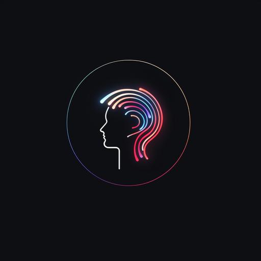 A minimalist logo of Brainwave Media. Flat design. Easily readable in very small. A stylized M. Color.full. Referring to artificial intelligence. digital symbolism. In the style of a news media logo