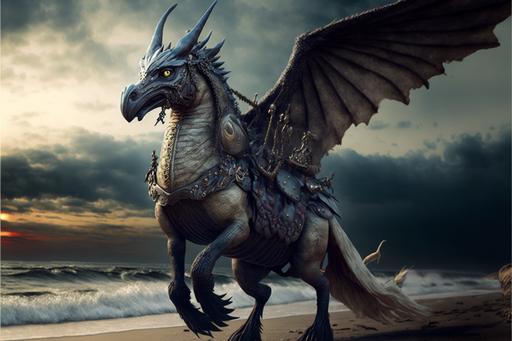 A powerful and majestic image captures a warrior dragon rider of Pern, sitting astride a massive dragon::, three times the size of a warhorse::2, with wings, keeping watch from the top of a high cliff in a wintery Iceland landscape. The photograph, captured by an acclaimed photographer, shows the dragon rider, bundled up against the cold in fur-lined armor, looking out over a landscape of stark and dramatic beauty. The dragon, too, is depicted in stunning detail, its scales glistening with frost:: and its wings spread::2 wide as it watches the storm below with its rider. The photograph immerses the viewer in the harsh and rugged beauty of the Iceland wilderness and the dangers that come with it as the dragon rider keeps watch. It showcases the close bond between the rider and the dragon, their ability to navigate the elements and the unique ability of the dragon riding culture of Pern. --ar 3:2 --q 2 --v 4