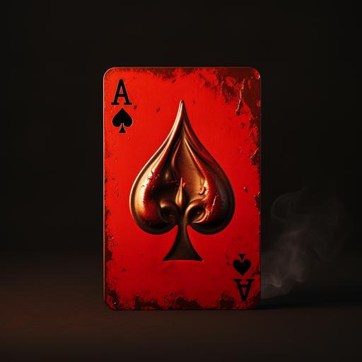 A red ace of spades --v 5.2 --style raw