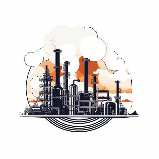 A refining tower merging seamlessly with a precision wrench, minimalist logo, white background, logo concept for Refinery Systems Consulting revolves around the theme of diagnostic prowess and custom machinery expertise. Drawing inspiration from the founder's background as the head shop mechanic at Sinclair refinery, the concept creates a visually striking representation of a refining tower combined with a precision wrench.