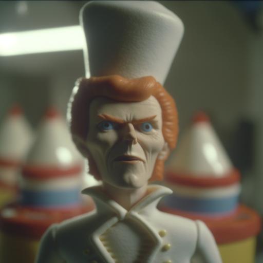 A screenshot from David Bowie's iconic song Let's Bake, Everyone is putting on their bakers hat. realistic, ultra realistic, concept art, elegant, highly detailed, intricate, sharp focus, depth of field, f/1. 8, 85mm, medium shot, mid shot, (centered image composition), (professionally color graded), ((bright soft diffused light)), volumetric fog, trending on instagram, trending on tumblr, hdr 4k, 8k, Realistic, Cinematic --v 4