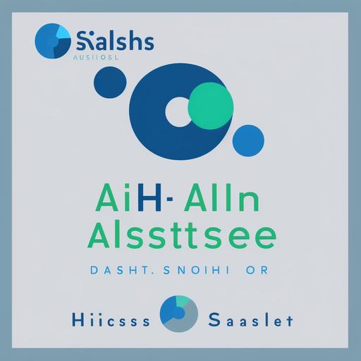 A simple, minimalist logo for the Data Insights and AI with ASR podcast featuring a series of interconnected circles in shades of blue and green. The title is displayed in a clean, sans-serif font underneath the logo. The scene is set in a bright, airy office space with large windows and plenty of natural light. The logo is displayed on a computer screen, with a person working in the background. The atmosphere is one of clarity and focus. The podcast is all about breaking down complex data and AI concepts into easy-to-understand insights, and the logo reflects this simplicity and clarity of thought. Style: Digital illustration with a focus on clean lines and bright colors. The image will be created using digital illustration software, with an emphasis on clean, simple lines and bright, eye-catching colors. --ar 1:1 --v 4