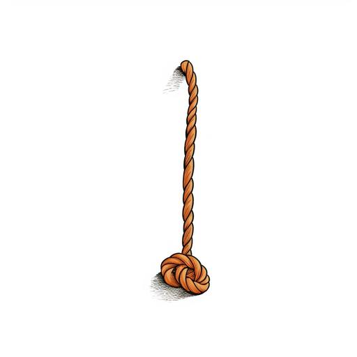 A simple rope, cartoon, white background
