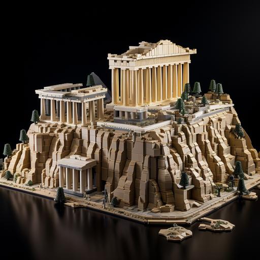 A simplified silhouette of the Acropolis with its distinctive columns and architecture, representing strength, endurance, and timeless beauty. The base of the Acropolis is transformed into a path of carefully arranged stones, gradually blending into a modern pavement. This symbolizes the transition from ancient craftsmanship to contemporary solutions. Incorporate subtle images of masonry tools (e.g., trowel, hammer) within the logo's negative space. This hints at the company's expertise in the field. Use a warm and earthy color palette, such as shades of brown, tan, and gray, to evoke the natural materials used in masonry and paving.