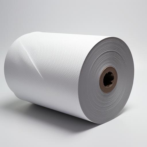 A white Thermal paper rolls 3 1-8 x 500 With honeycomb type black core