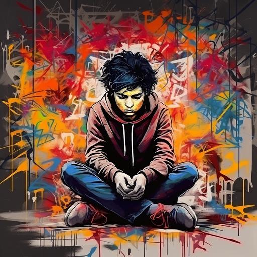 ADHD image in a graffiti look