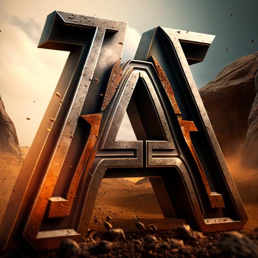 AG letters logo in a starship troopers style, hyper realistic, hdr, 8k