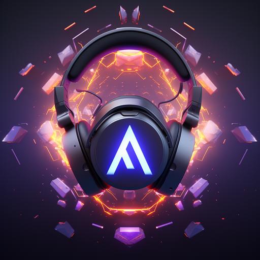AM Logo with headphones High Detailed v5