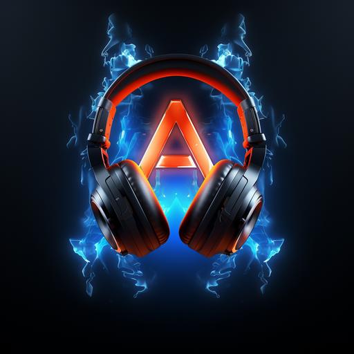 AM Logo with headphones High Detailed v5