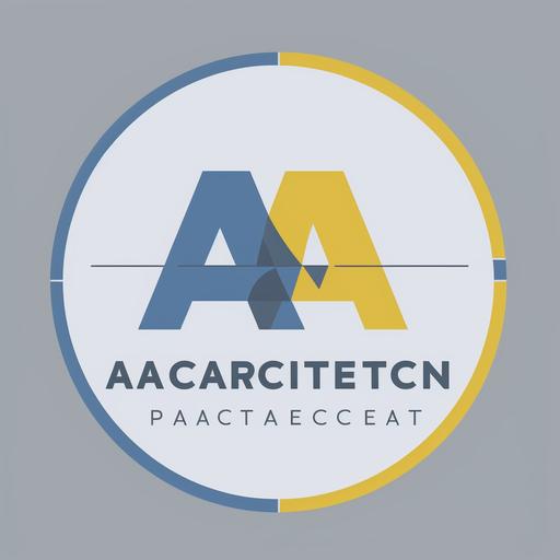 AP accountant logo, elegant,blue grey yellow,style,White background,not tex