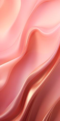 Abstract pink background with bronze colors and waves. In the form of realistic landscapes with love, flowing fabrics, 8k resolution, lively illustrations. colorful mobius Surface details --ar 1:2