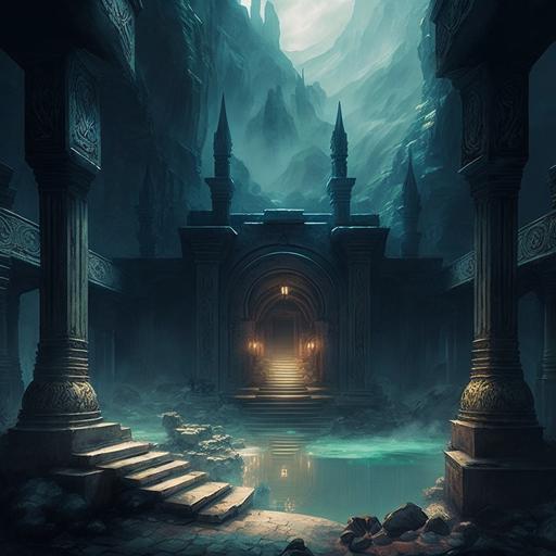 An ancient subterranean mosque in Moria (Khazad-Dum) in the Dwarven city inMiddle-earth, comprising a vast labyrinthine network of tunnels, chambers, mines and grand halls under the Misty Mountains, with doors on both the western and the eastern sides of the mountain range.